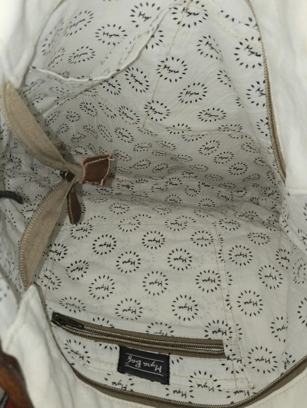 Pre-owned Myra Bag Vintage French Perfume Tote & Sel de Mer Wristlet Set, AS IS
